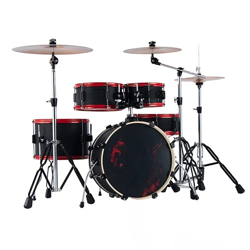 

quality professional musical infiltration instrument jazz drum set 5 drums kits 3 cymbals for beginners drum set