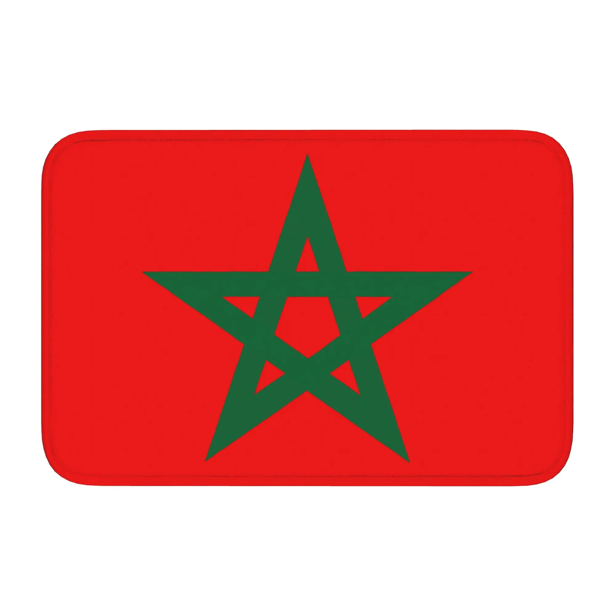 Custom Morocco Flag Doormat Mat Anti-Slip Moroccan Proud Patriotic Bath Kitchen Living Room Rug Carpet 40*60cm