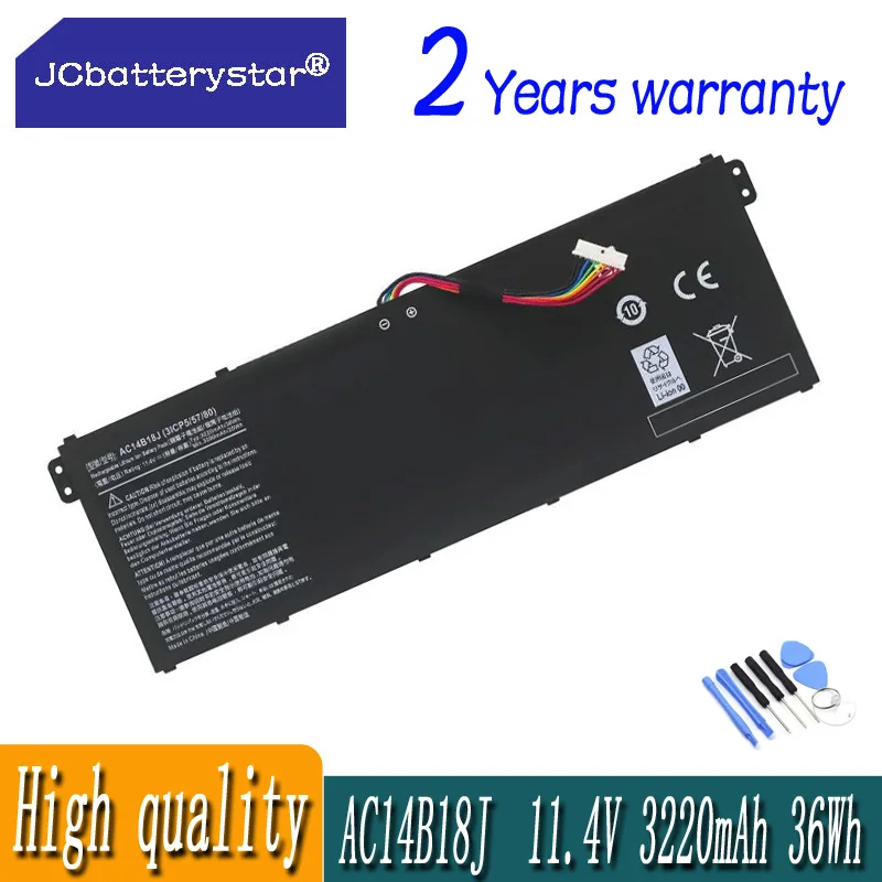 

JC Original AC14B18J AC14B13J Laptop Battery for Acer Aspire E3-111 E3-112 E3-112M ES1-531 MS2394 B115-MP EX2519 N15Q3 N15W4