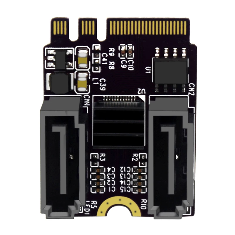 Adaptador WiFi M.2 A SATA, Llave A + E A 2 puertos, tarjeta de expansión SATA3.0, elevador SATA3, 6Gb, M2, 2230, ancho de banda PCIE3.0 para SATA SSD HDD