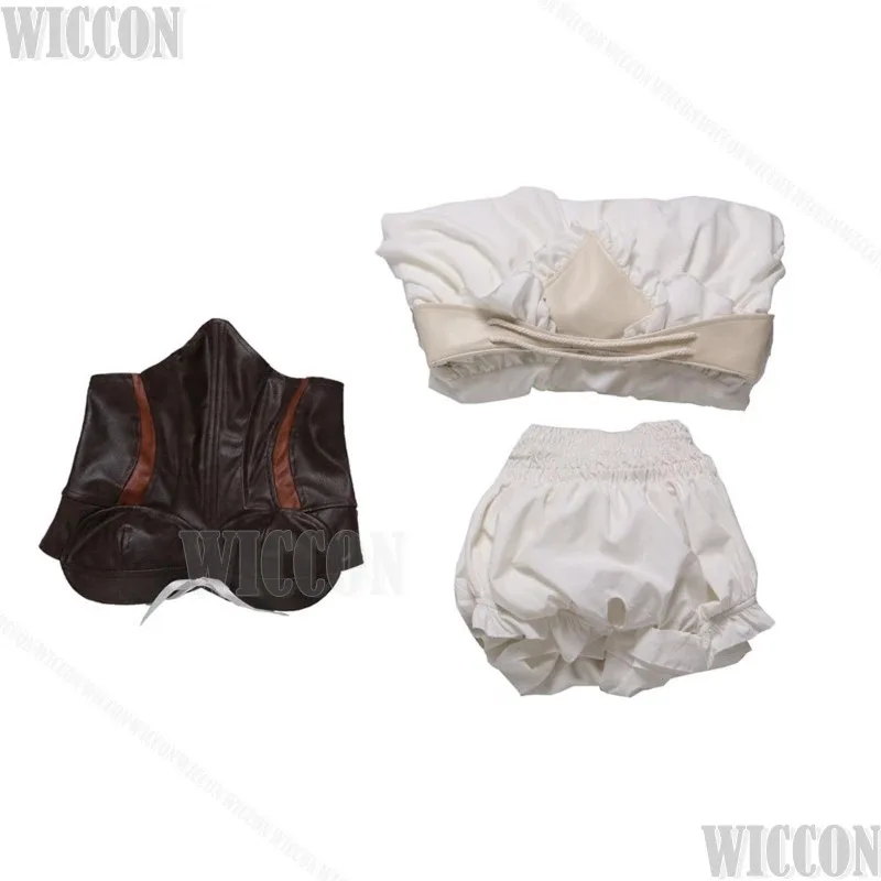 Augmented Neo-Ishgardian Fiinal Fantassy XIV Cosplay Costume Battle Pure White Dress Fishbone Corset Women Medieval Vintages;3,k