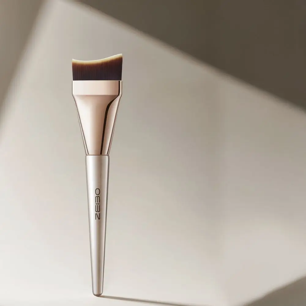 Crescent Face Foundation Brush Set Professional Makeup Cosmetic Tool Soft Synthetic Bristles Seamless Blending