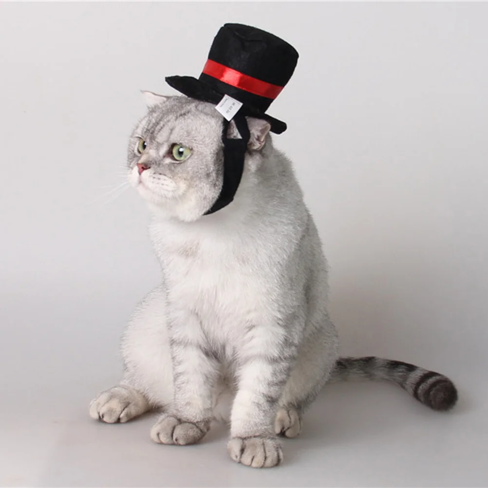 

Black Pet Hat Costume Cosplay Accessory Ideal for Dog Cat Christmas Birthday Party Photo Shoot Holiday Supplies