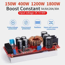 1200/1800W 40A DC DC Converter Boost In DC10-60V Out 12-83/90V Step-up Power Supply Module Overcurrent Protection Step Up Module