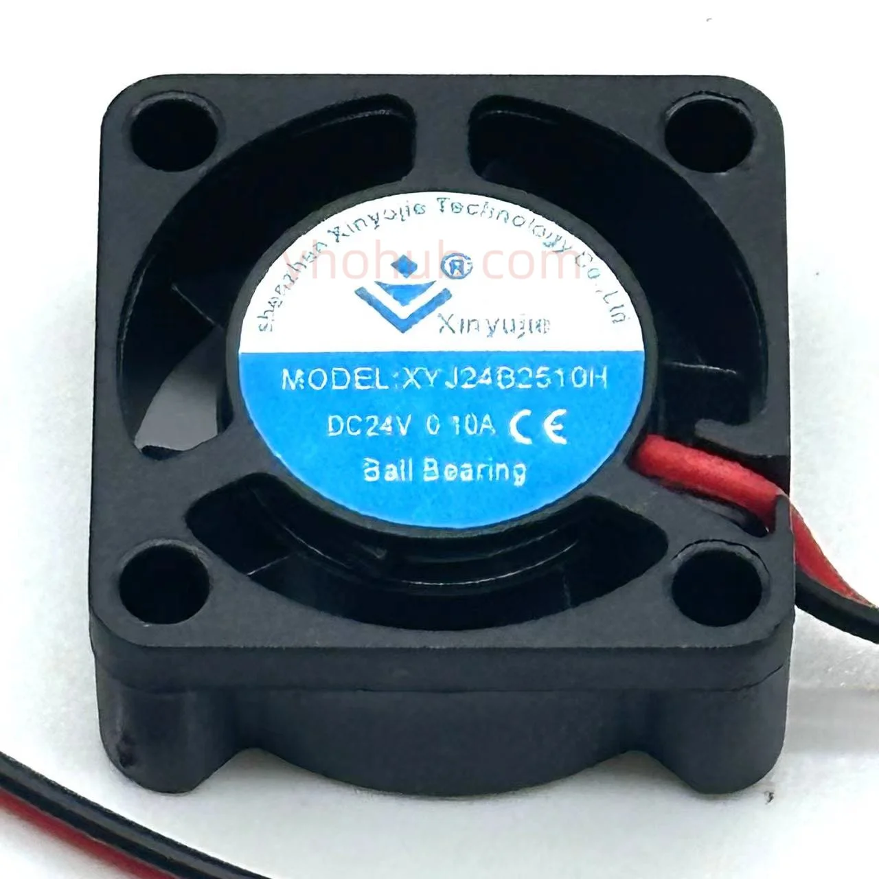 Xinyujie XYJ24B2510H DC 24V 0.10A 25x25x10mm 2-Wire Server Cooling Fan