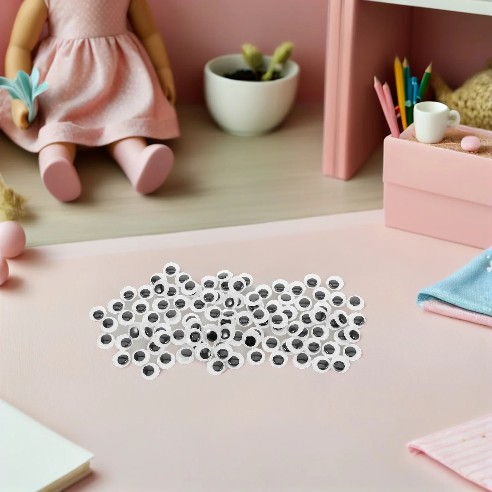 100 قطعة عيون جوجلي ذاتية اللصق 12 مللي متر مقل العيون البلاستيكية المتحركة لحيوانات الكروشيه دمية يد اكسسوارات صياغة #6