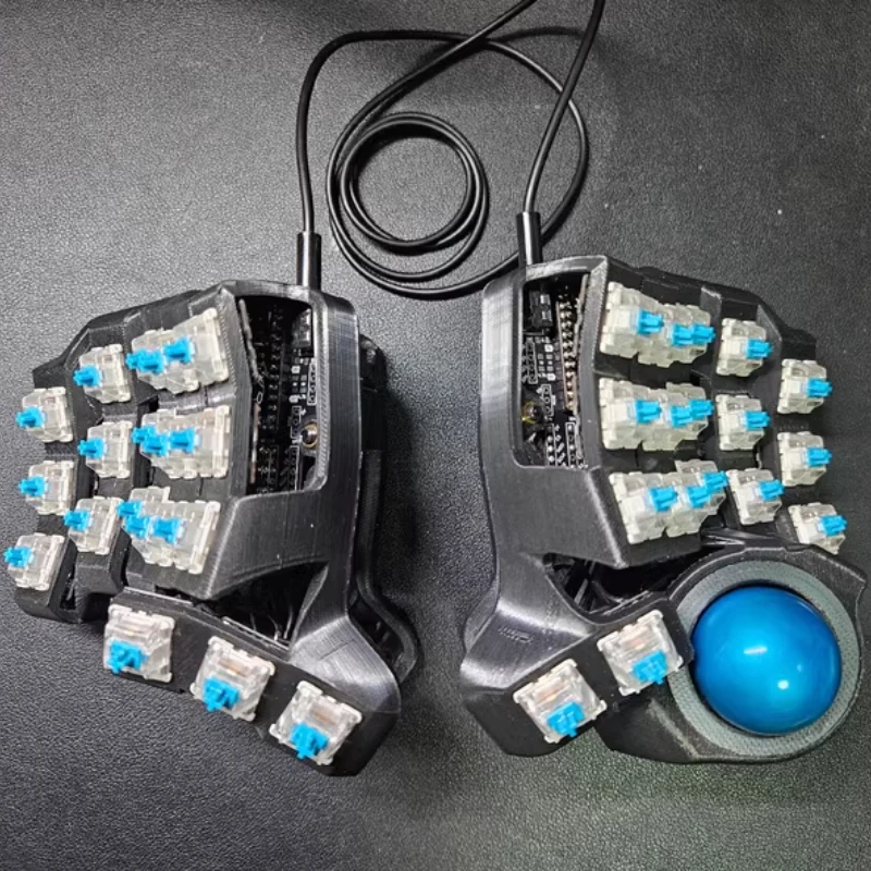 Charybdis-Nano-3x5 Trackball Split Keyboard Hot-swappable Qmk/vial Key Change Customized Keyboard Office Game Split Keyboard