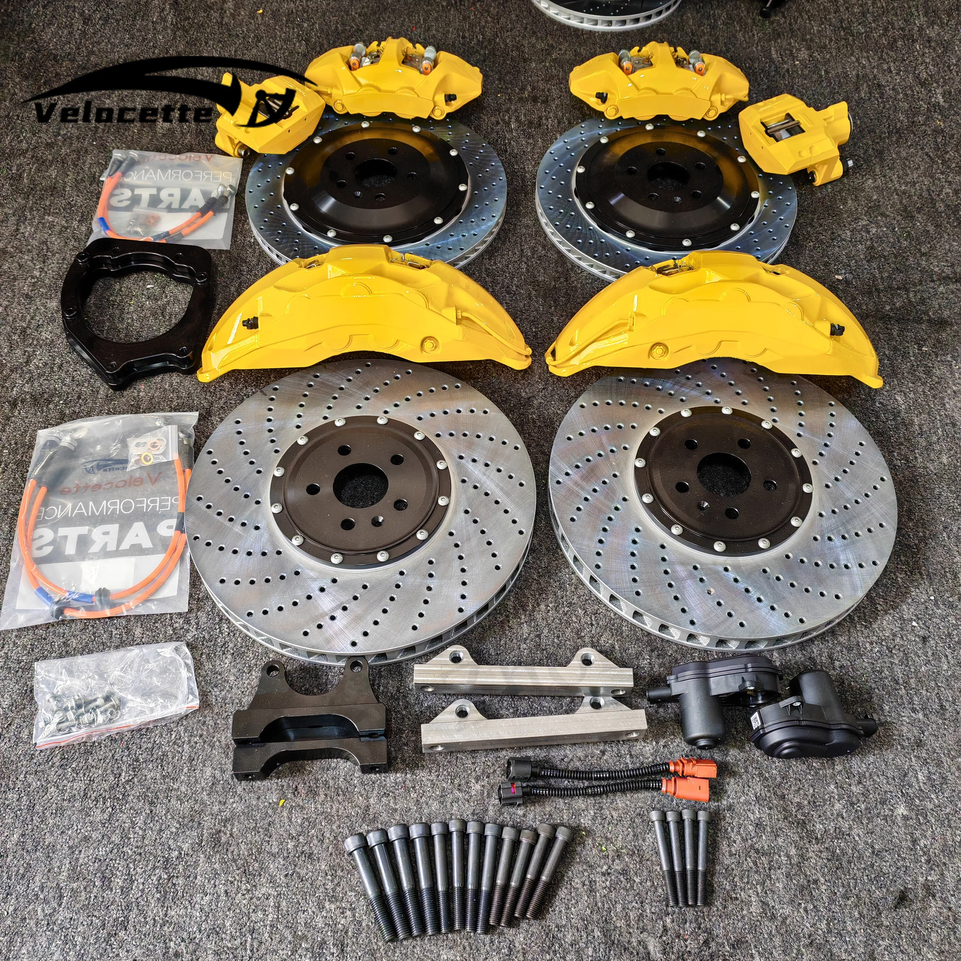 

Auto Big 10 Piston Brake Caliper Brake Set Customizable Color Style logo for Pors che 911 2020 Cayenne
