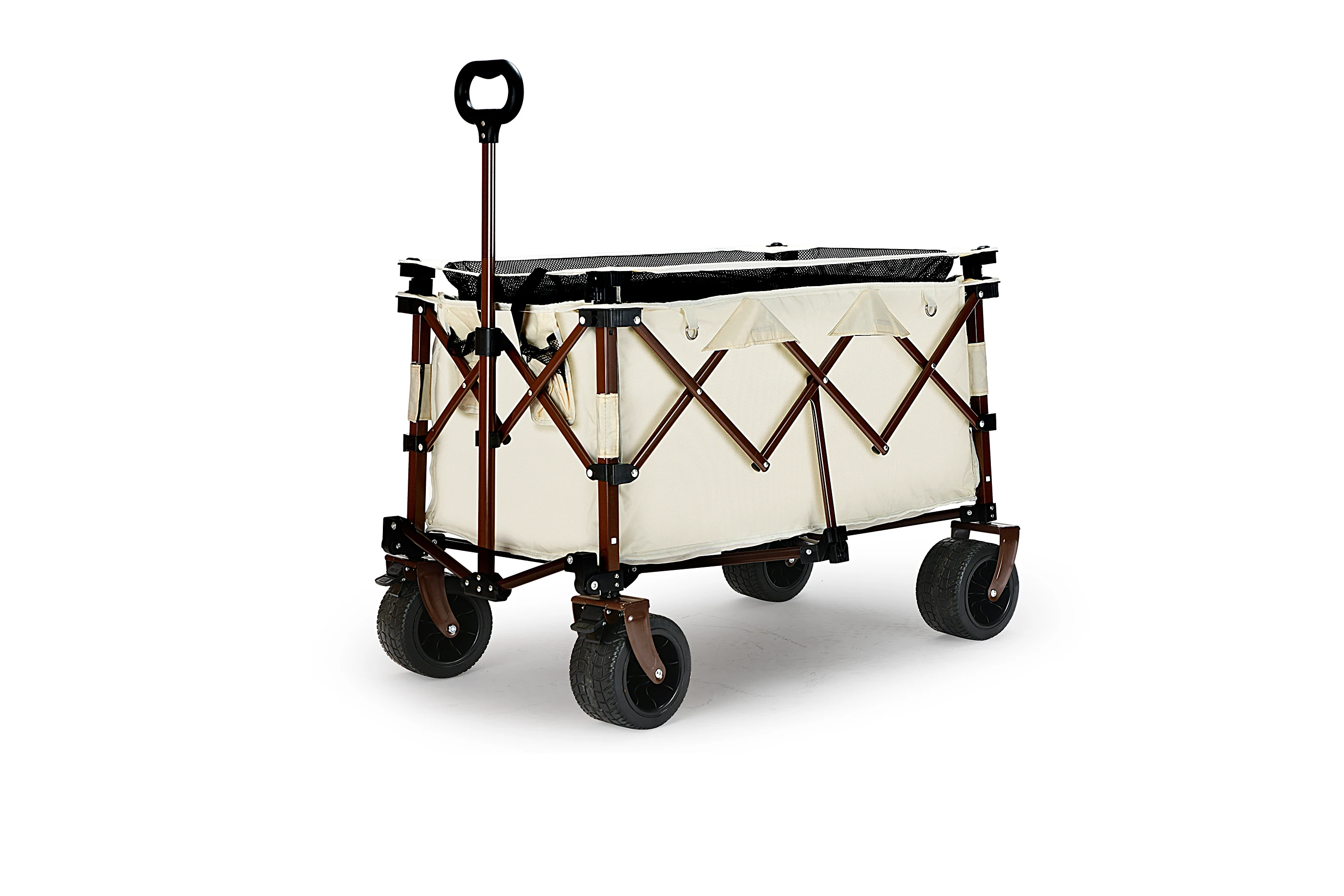 BNcompany Home Garden Patio Plant Stand وعاء الزهور عربة عربة مع مقبض عربة حديقة ذات سعة كبيرة