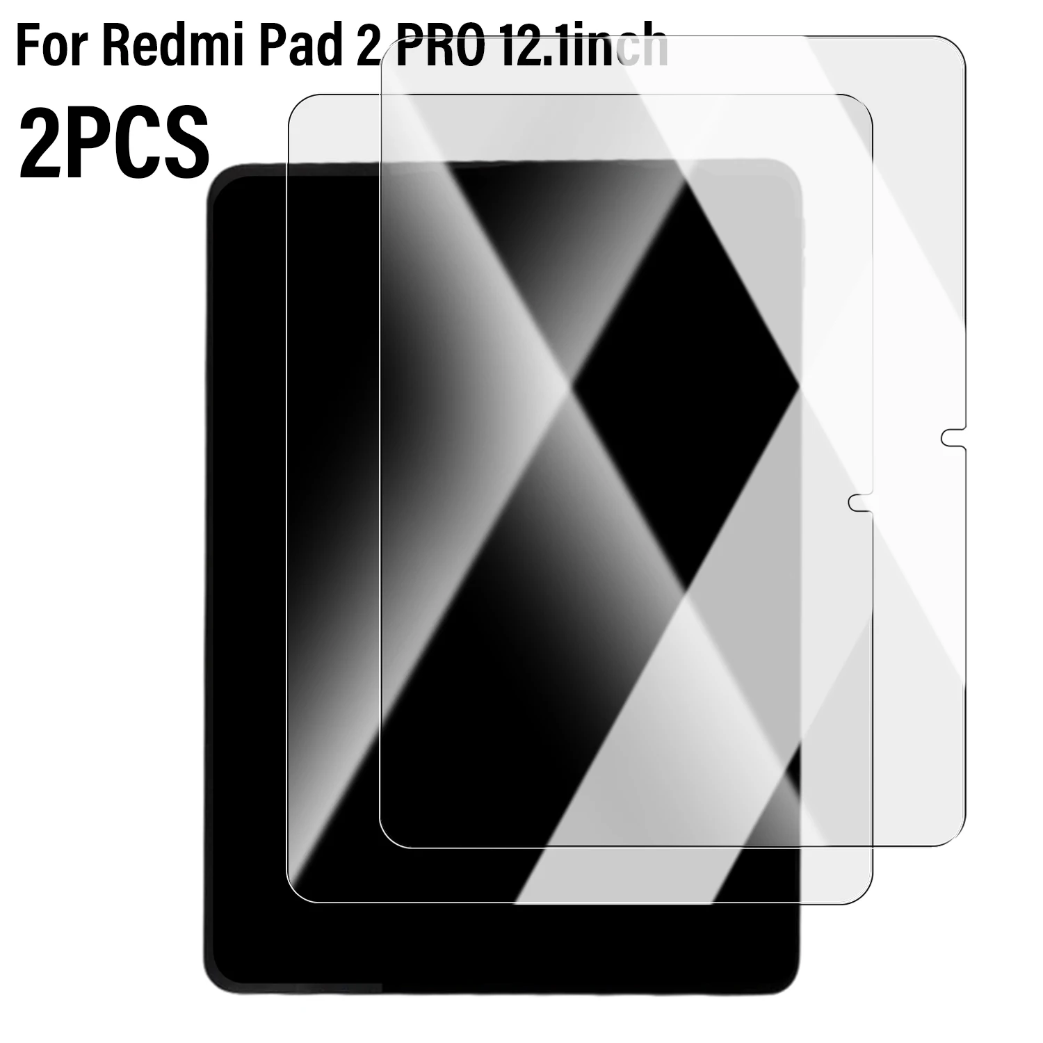 Kratzfester Schutz aus gehärtetem Glas für Redmi Pad 2 11 Zoll/Pad 2 Pro 12,1 Zoll Tablet-Displayschutzfolien Ultraklare Glasfolie