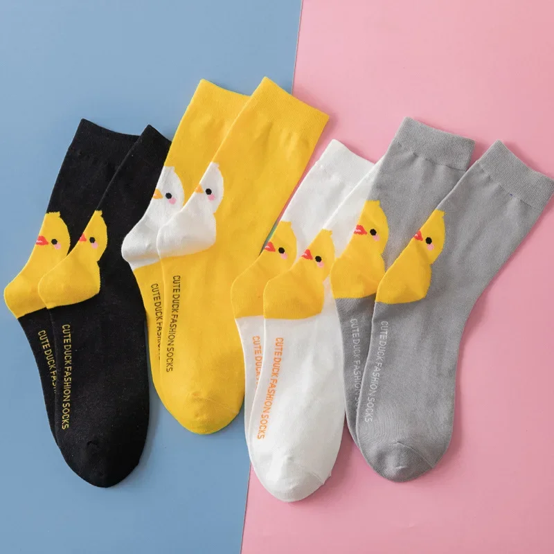 

Cartoon Socks Animal Print Duck Cute Calcetines Harajuku Kawaii Women Skarpetki Kobieta Skarpety Mujer Meias Calcetas Funny Sock