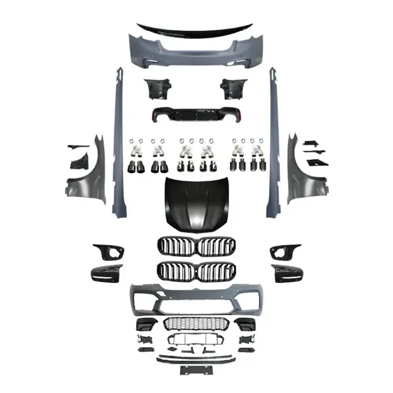 

Factory hot selling G30 body kit for 5 series 2021 G30 modified to 2021 f90 M5 front and rear bumper with grille body kit side