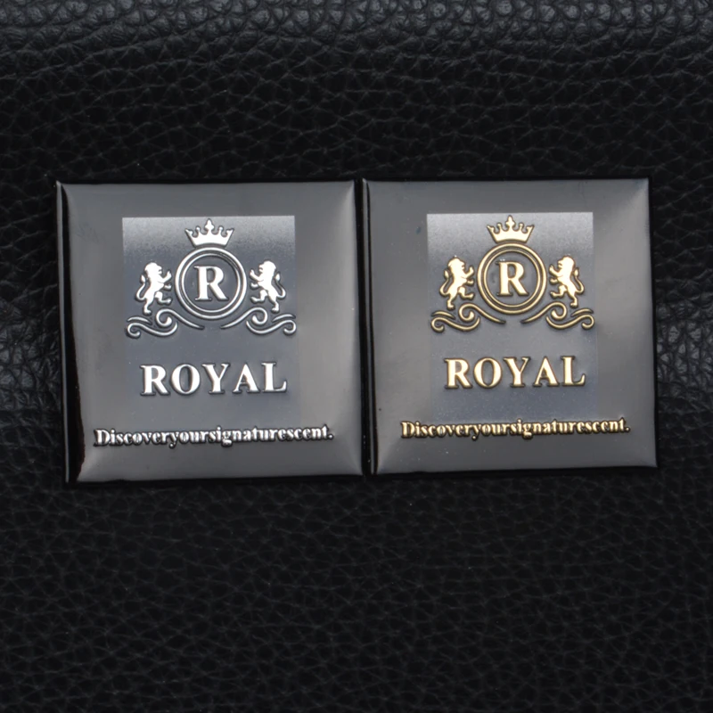 カスタムOEMデザイン3Dエンボス加工メタルアルミラベル粘着香水瓶メタリックステッカー