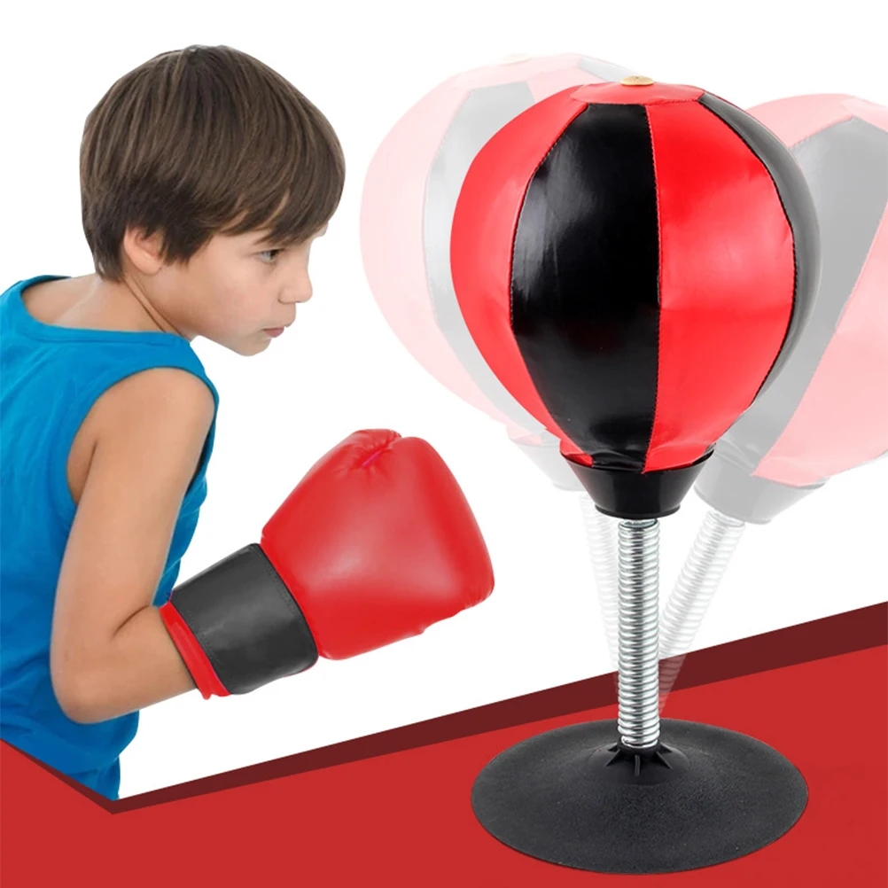 1 مجموعة كرة ملاكمة قابلة للنفخ مع مضخة هواء لتخفيف التوتر للبالغين والأطفال 8-12 مكتب حقيبة منعكس مكتب متعة زميل العمل الهدايا