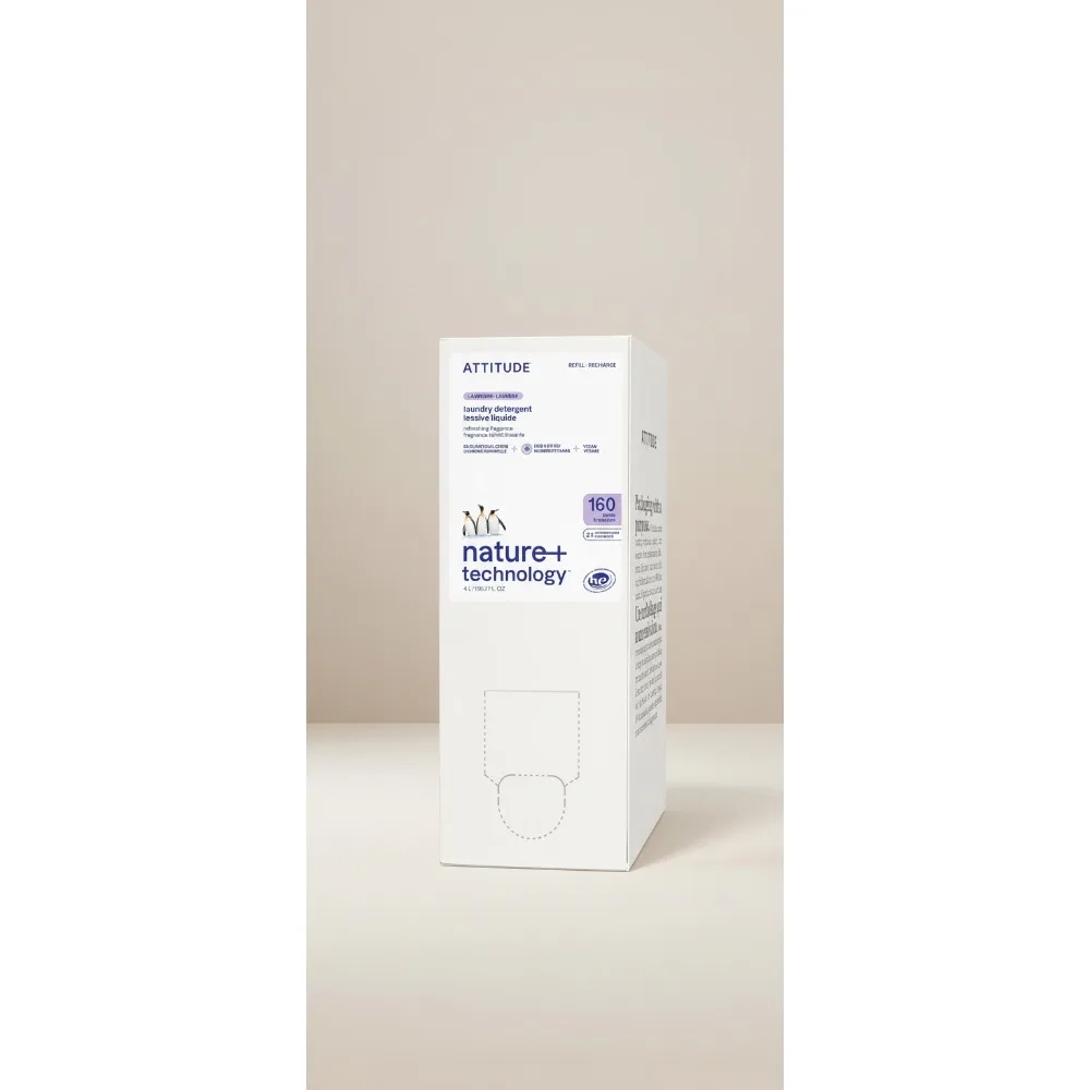 

Natural Plant-Based Laundry Detergent Liquid Refill, EWG Verified Vegan Formula, HE Compatible Lavender Scent, 160 Loads