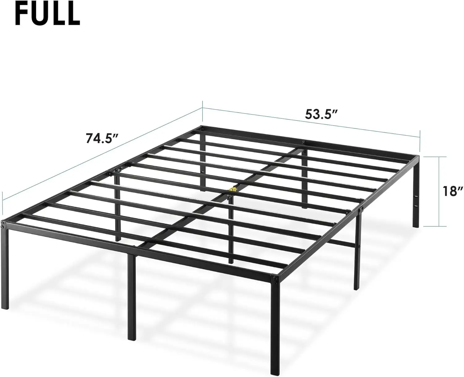 Colchón completo de 18 pulgadas, marco de cama con plataforma de Metal negro, mejor precio