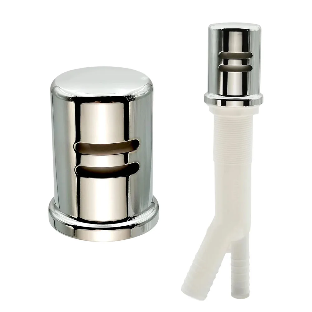 Engineered air gap solution for dishwashers with sleek profile and reliable function on countertop or sink mount setup