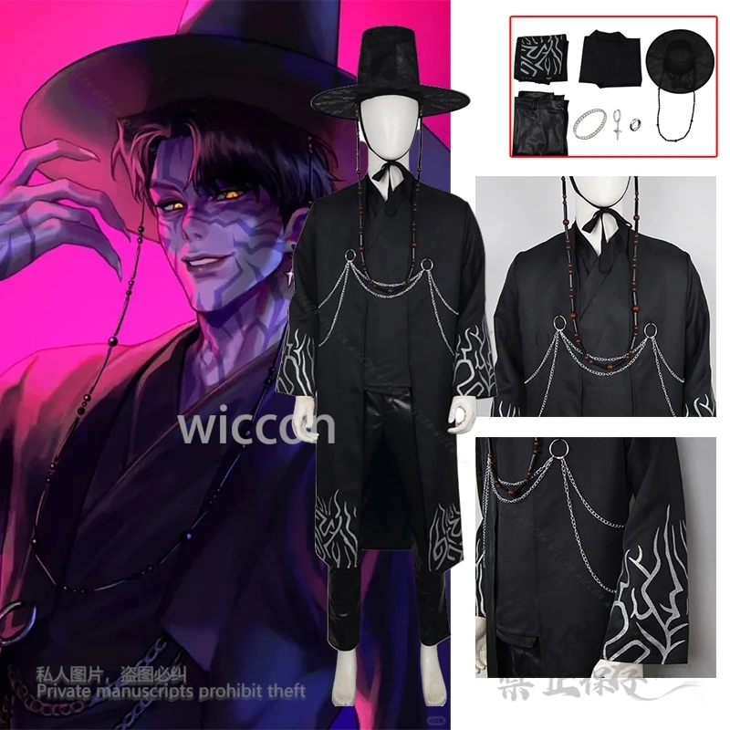 

Anime Demon Hunters K-Pop Devil Jinu Baby Saja Cosplay Costume Boy Band Outfit Black Performance Suit Halloween Party Customized