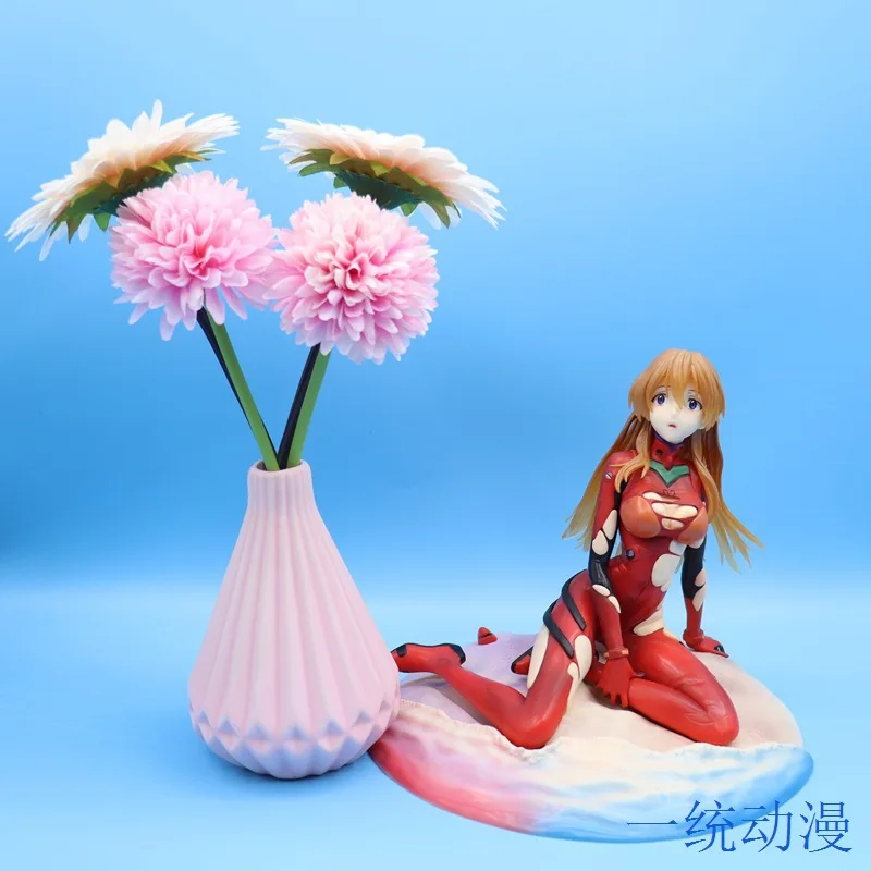 

EVA Asuka, last scene, sitting posture, battle suit, battle damage, high-quality figure