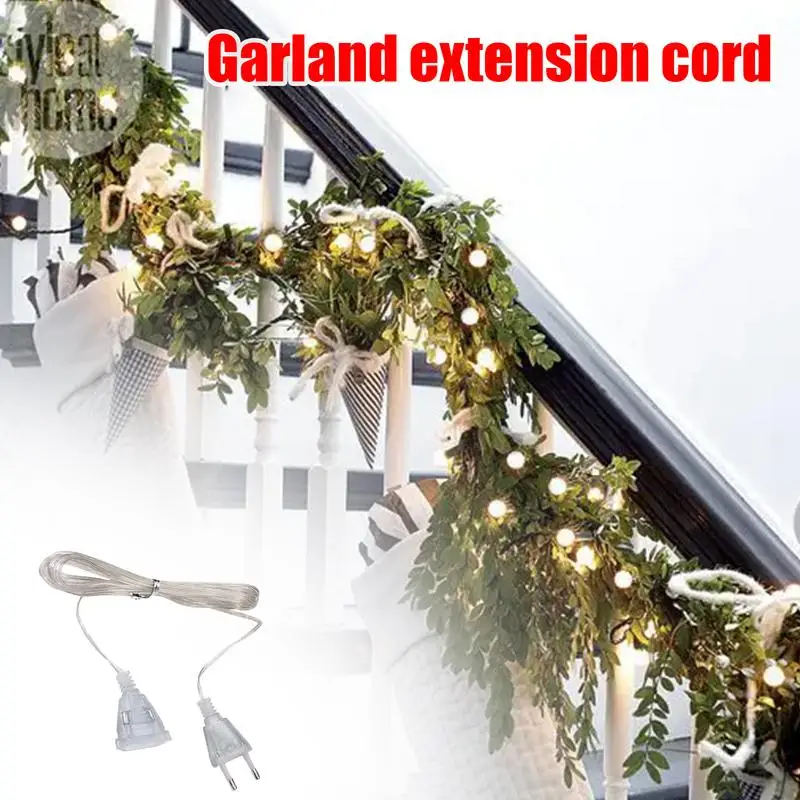 3meter EU US Plug Power Extension Cord 220V 110V Transparent Extension Cord For Garland LED Fairy Lights Electric Cord Extender