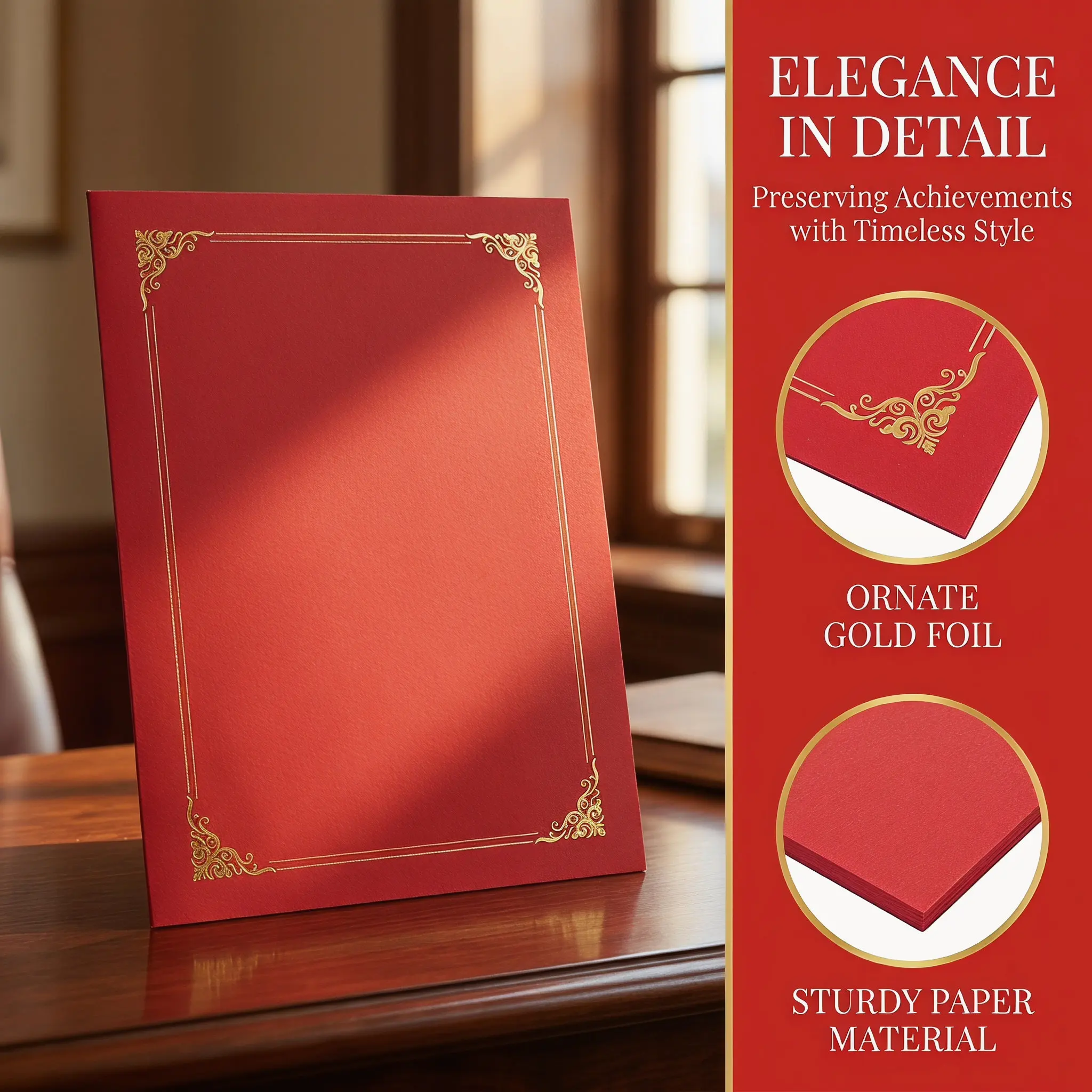 10Pcs Certificate Cover Diploma Holder Paper Award Certificate Protector Graduation Ceremony Document Storage Presentation