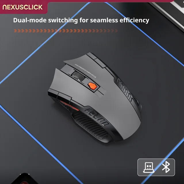 NEXUSCLICK Wireless Silent Mouse – 1600 DPI, 6 Buttons, Rechargeable, USB Receiver – view 3