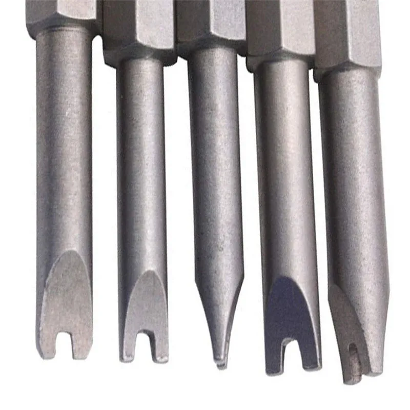 5Pcs U-shaped Magnetic Screwdriver Bits 1/4 Inch Hex Handle 50mm U4 U5 U6 U7 U8 Alloy Steel Bits Electric Drill Accessories