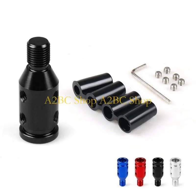A2BC Universal Car Manual Gear Shift Knob Adapter For Non Threaded Shifters Shift Knob Adapter M12x1.25 Thread Aluminum Alloy