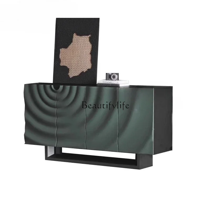 

ls 27 Italian light luxury dining side cabinet simple modern Nordic white living room designer creative design entrance cabinet