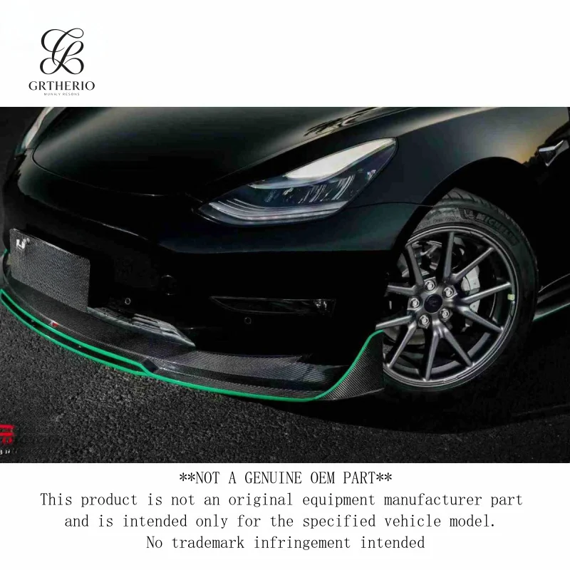 Suitable for Tesla Model 3, this ACP kit allows for a no-drill, damage-installation of the front bumper trim