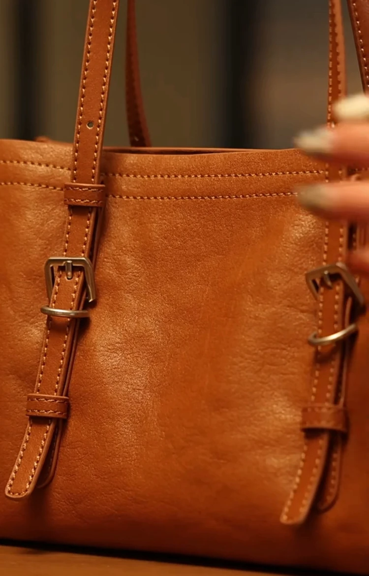 أزياء فريدة من نوعها جلد طبيعي المرأة حمل حقيبة يد بسيطة حقيبة الكتف جلدية حقيقية حقيبة كروسبودي #3