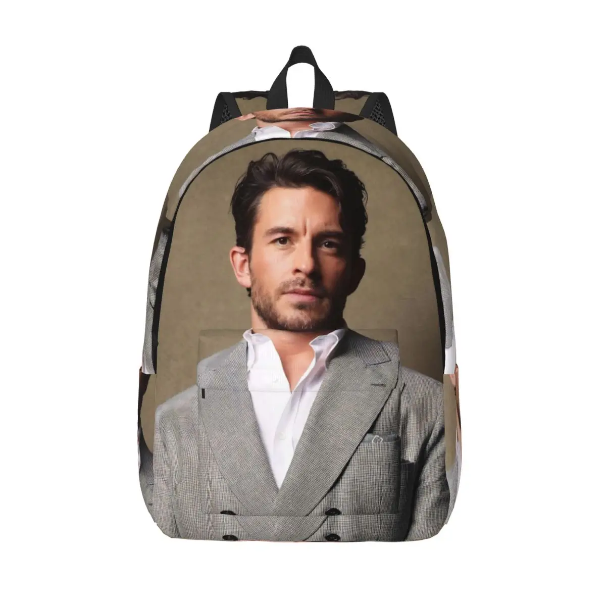 

Jonathan Bailey Backpack Middle High College School Student Movie Actor Book Bags Teens Canvas Daypack Gift