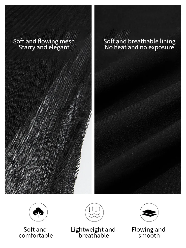 أعتقد أنك تنورة شبكية سوداء مرقعة على شكل حرف a للنساء لصيف 2025 بخصر مطاطي عالي الخصر تنورة متوسطة الطول بتصميم عتيق 2252026057