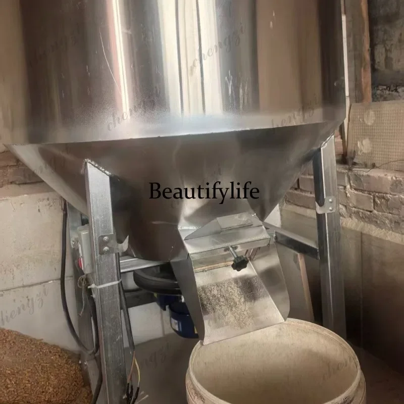 

K182 201 Stainless Steel Feed Mixer Small Electric Vertical Feed Mixer for Farm Animal Feed Processing 50-300kg Pure Copper Moto