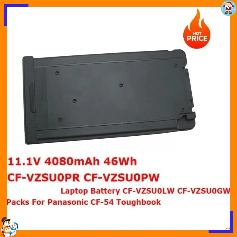 11.1V 46Wh CF-VZSU0PW CF-VZSU0PR CF-VZSU0LW CF-VZSU0GW New Laptop Battery for Panasonic CF-54 Toughbook 4080mAh High Performance