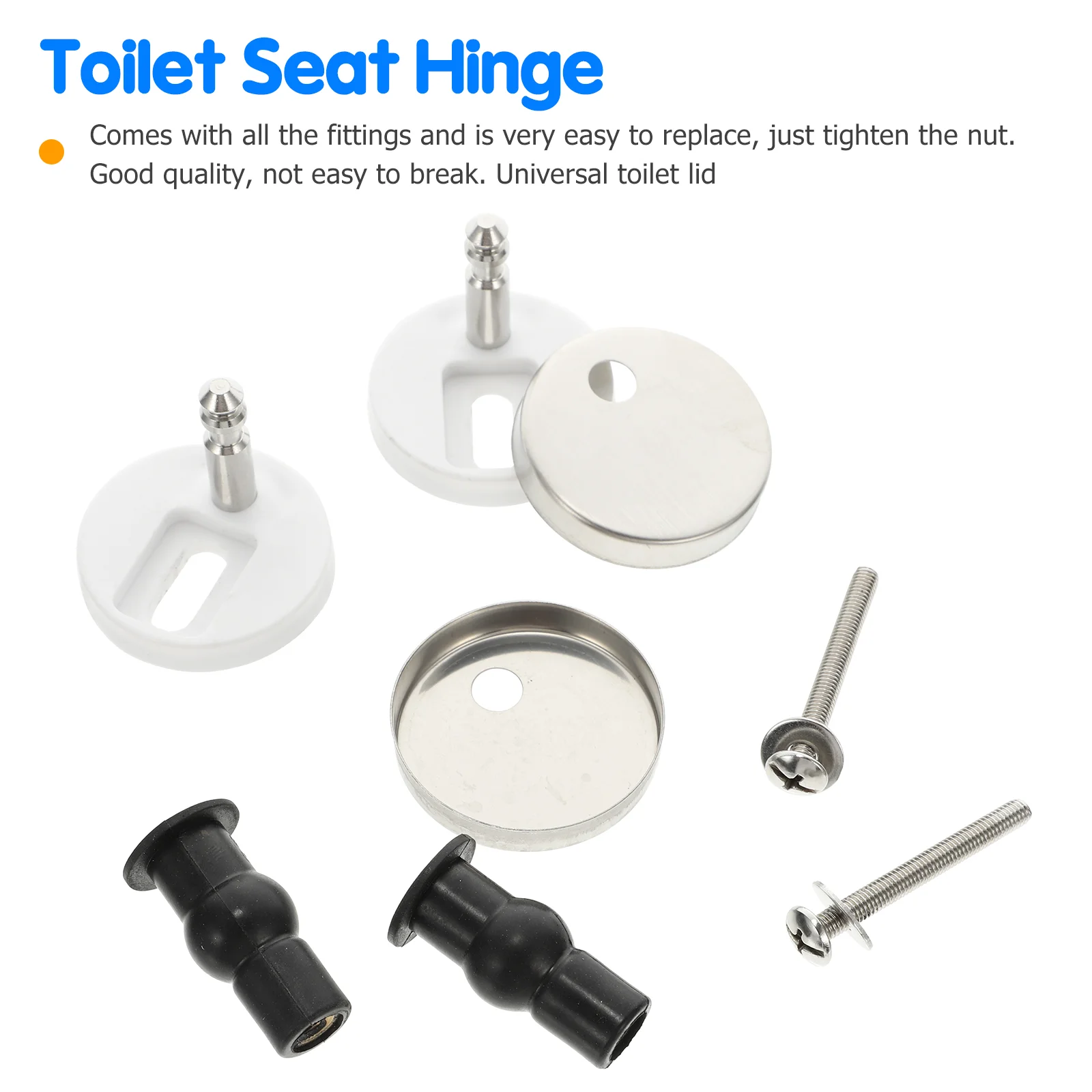 Hinges Toilet Connector Lid Quick Release Seat Fittings Hose Fixing Kit Black Accessories