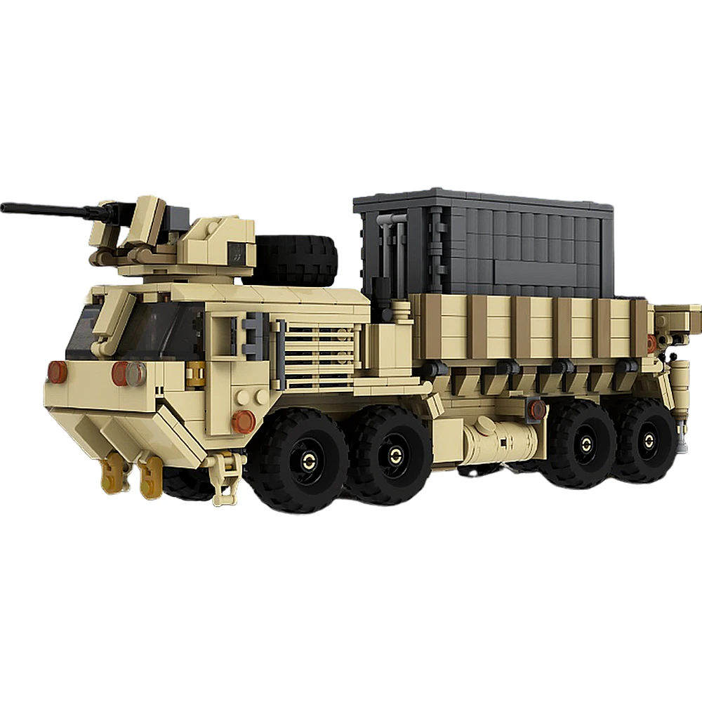 MOC Oshkosh Building Blocks Set, Tijolos Modelo Militar, Heavy Mobilidade Expandida, Caminhão Tático, Brinquedos de Presente, HEMTT- M985A4