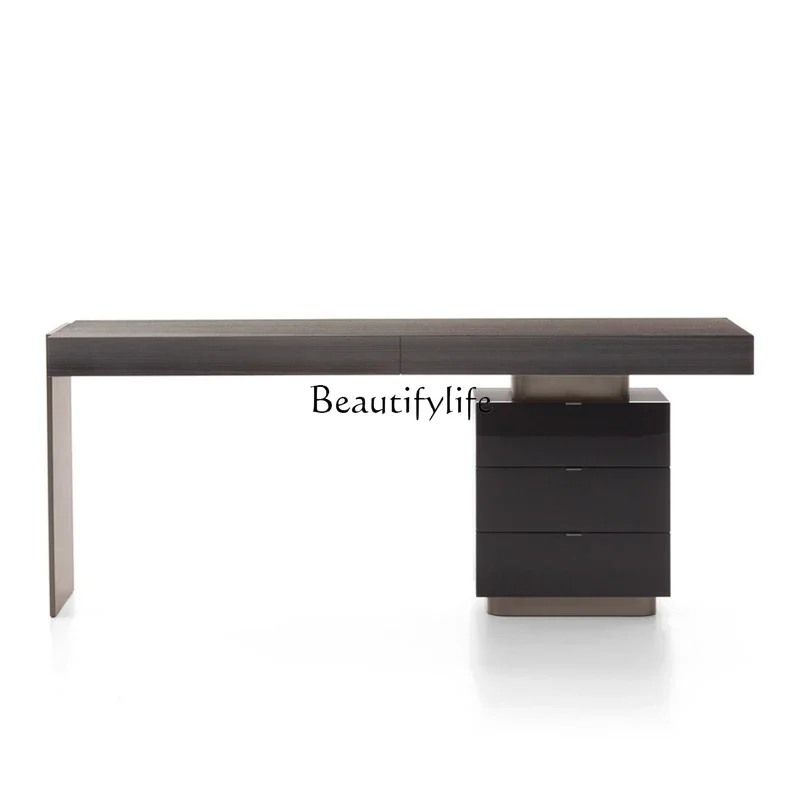 

FG17Italian Minimalist Study Desk Nordic Ins Solid Wood Modern Computer Desk