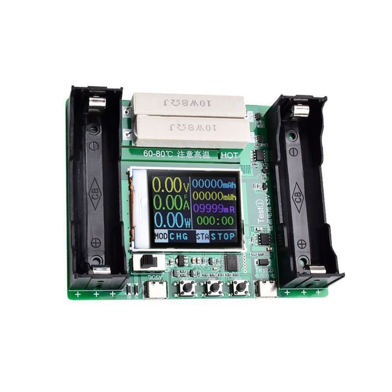 1 Piece 18650 Lithium Battery Capacity Tester Module Battery Tester Type-C Module Automatic Charging Discharging Module