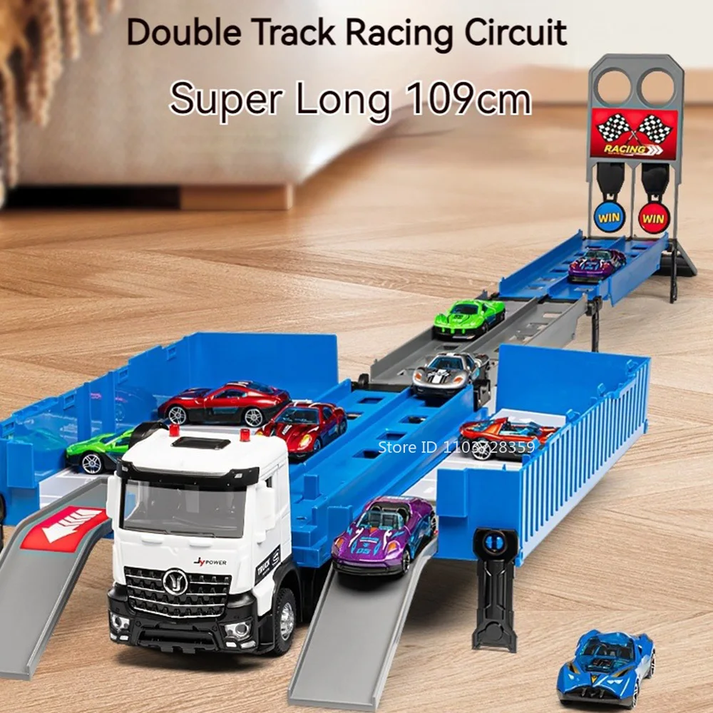 Modello in scala 1:50 camion container giocattoli in metallo pressofuso veicoli militari suono luce tirare indietro porte aperte auto giocattolo regali per i bambini