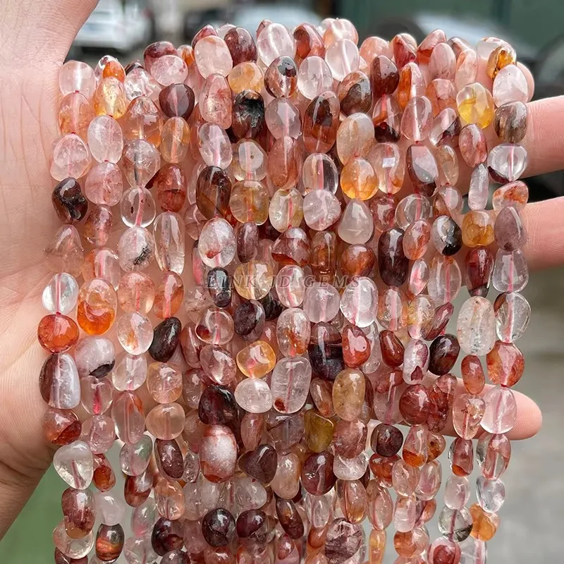 6-8mm Irregular Natural Amethyst Citrine Irregular Nugget Stone Loose Spacer Bead For Jewelry Making Diy Bracelet Accessory