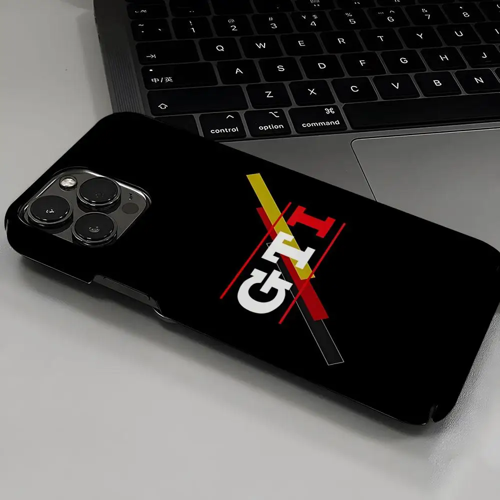 Etui na telefon do samochodu Golf MK1 G-GTIes, modne, na iPhone 16 17 15 14 13 12 11 Plus Pro Max Mini, błyszcząca, twarda obudowa z folią HD. — zdjęcie produktu 4