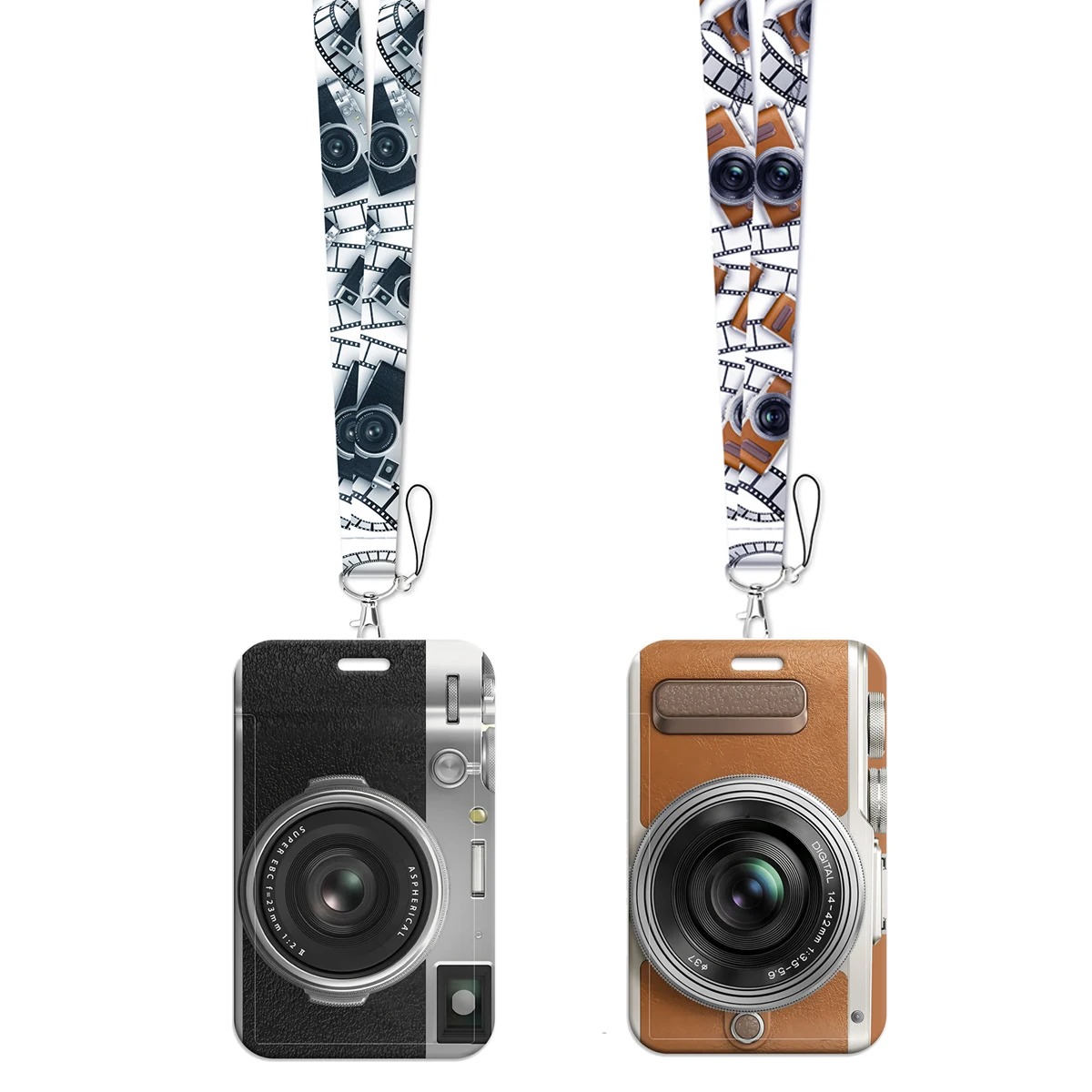 Schlüsselband mit Vintage-Kameramuster für Schlüssel, Ausweis, Kreditkarten, Bankkarten, Ausweishalter, Handy-Anhänger, Schlüsselanhänger, Zubehör, Geschenk