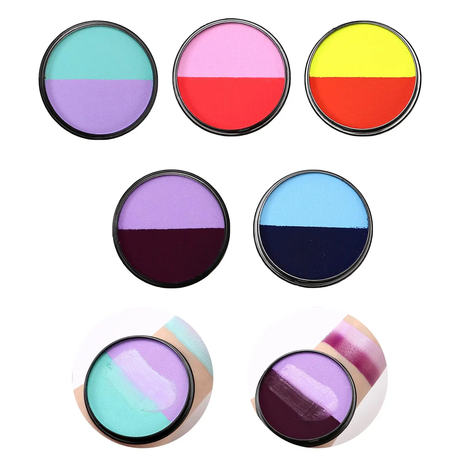 30G Face Body Paint 2 Colors Cosmetic Palette for Halloween Holiday Cosplay