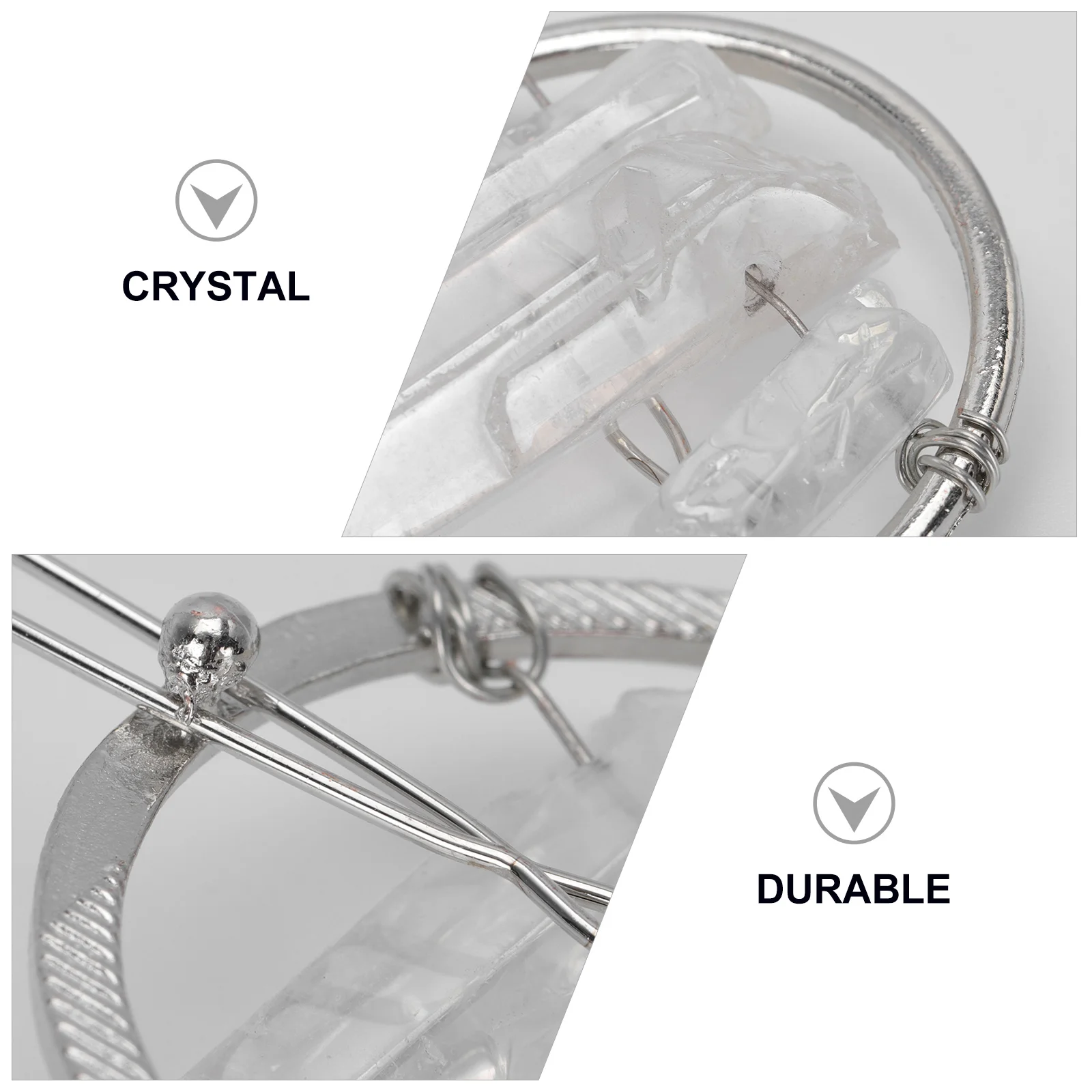 

1pc Geometric Circle Hairpin Crystal Hair Clip Sturdy Metal Female Women Hairstyling Tool Elegant Simple Decorative Gift