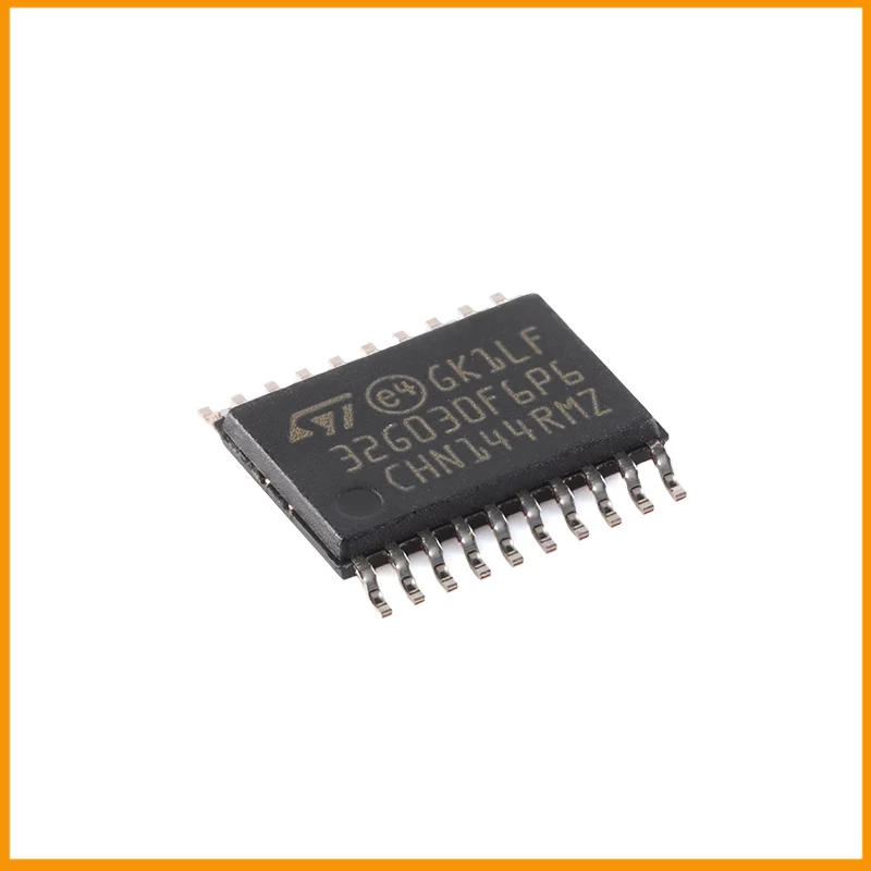 10Pcs/Lot New Original STM32G030F6P6 STM32G030 STM32G0 Microcontroller IC 32-Bit Single-Core 64MHz 32KB (32K x 8) FLASH 20-TSSOP