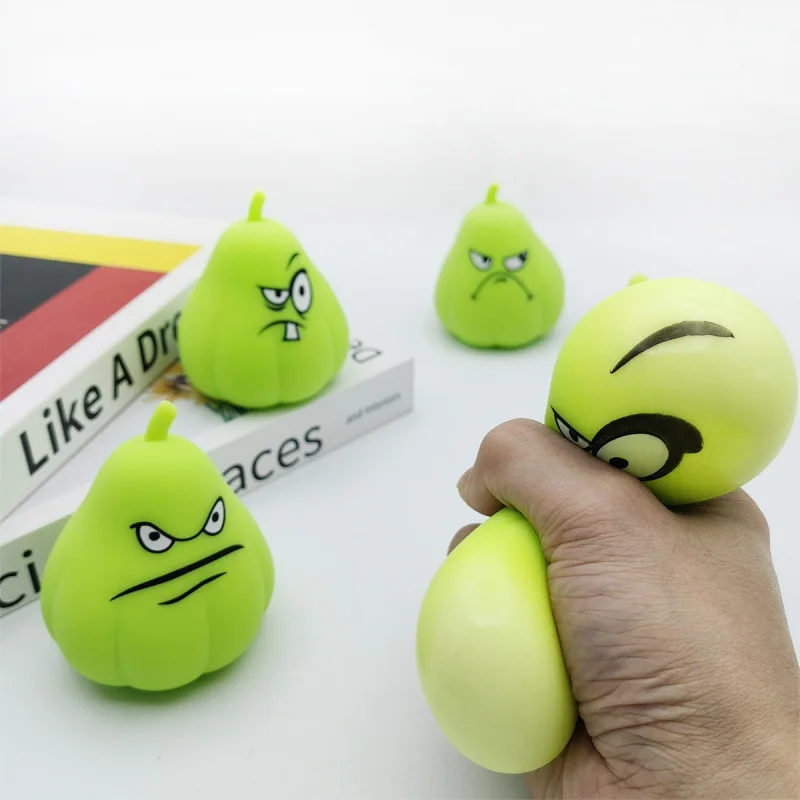 New Creative Squash Squeeze Stress Ball Pumpkin Pinch Fidget Sensory Toy Tension Relief Fun Decompression Plaything for Kids
