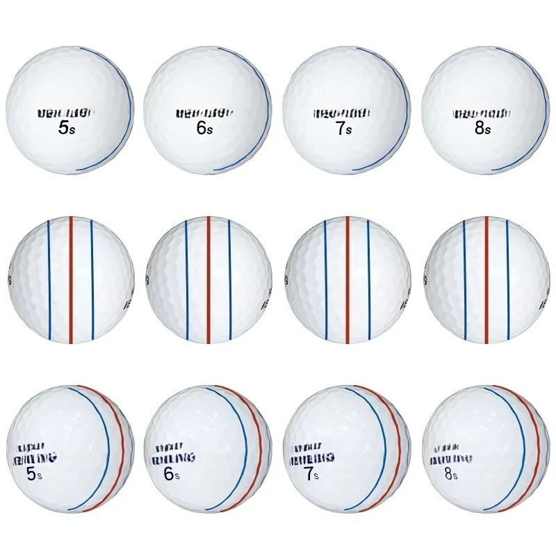 Custom logo three-piece golf putter practice golf ball with 3 lines of sight