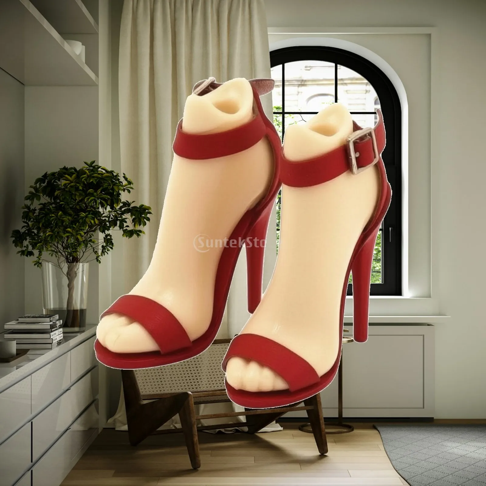 Cute Doll Shoes for Fashion Dolls Elegant Open Toe Stiletto Heels with Front Strap Miniature Accessory for Models