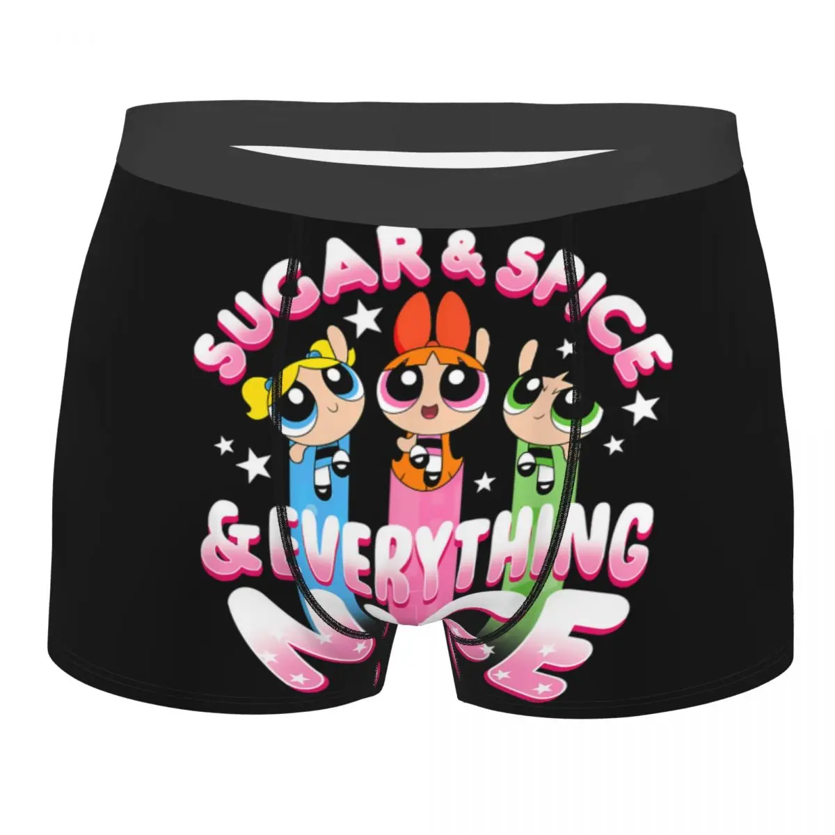 

Cartoon Animation Powerpuff Girls Underwear Men Sexy Print Custom Boxer Shorts Panties